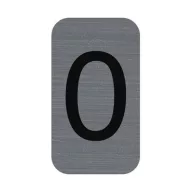   Információs tábla, öntapadó, 2,5x4,4 cm, alumíniumhatású, EXACOMPTA, 0-ás