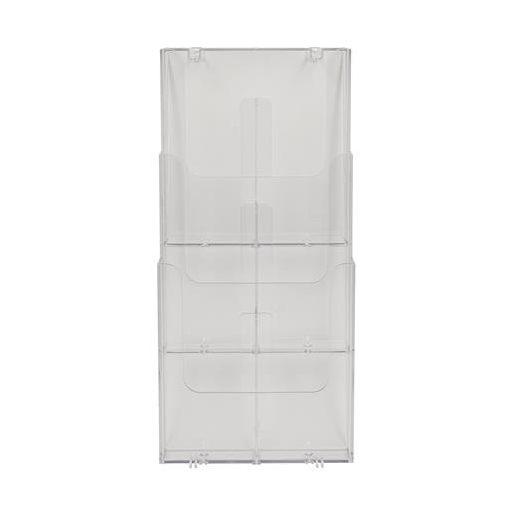 Katalógustartó, fali, A4, álló, 3 rekeszes, EXACOMPTA "Office", áttetsző