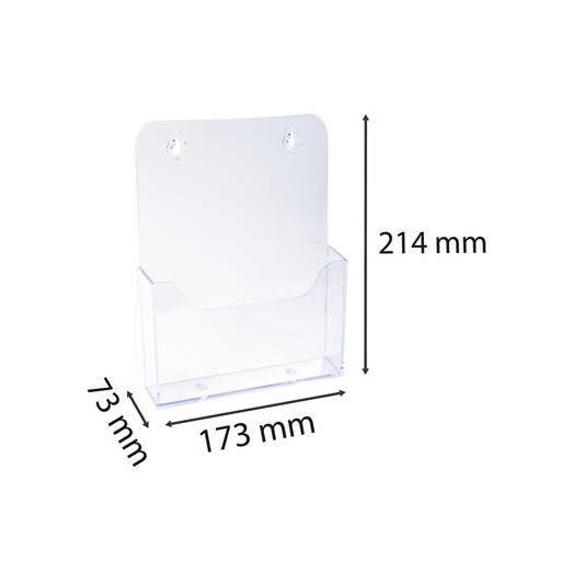 Katalógustartó, asztali, A5, álló, 1 rekeszes, EXACOMPTA "Office", áttetsző