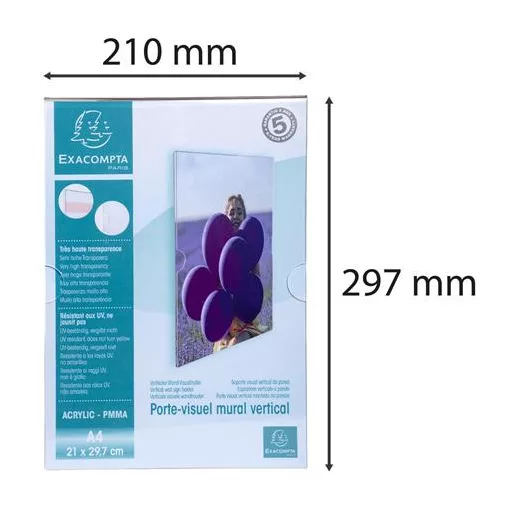 Információs tábla, fali, A4, EXACOMPTA, álló