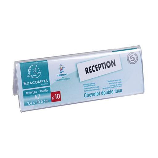 Névtábla tartó, asztali, A7, EXACOMPTA