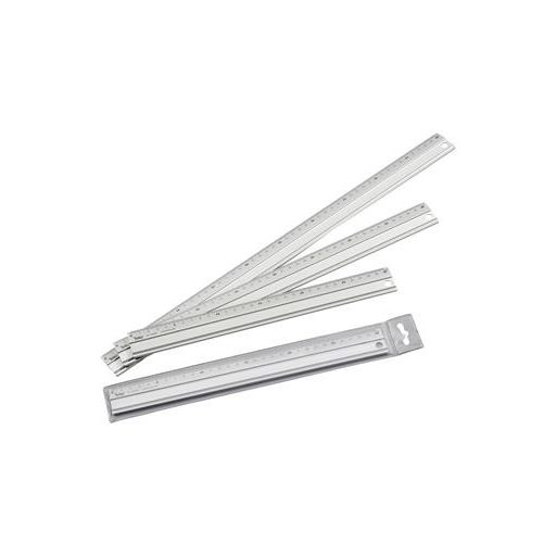 Vonalzó, aluminium, csúszásgátlós, 50 cm, FOLIA