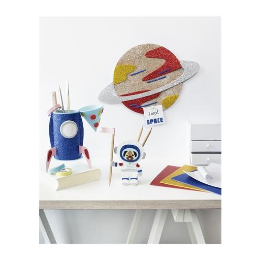 Moosgumi, öntapadó, csillámos, 20x29 cm, 5 lap, FOLIA "Basic", 5 különböző szín