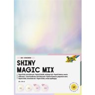   Dekorkarton szett fóliával, irizáló, 25x35 cm, 6+6 lap, FOLIA