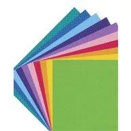   Dekorkarton, 2 oldalas, 50x70 cm, 300 g, 10 lap, FOLIA "Dots Small", pöttyös, 10 különböző szín