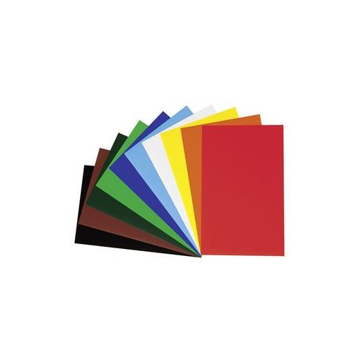 Dekorkarton, 2 oldalas, 50x70 cm, 300 g, 10 lap, FOLIA, vegyes színek