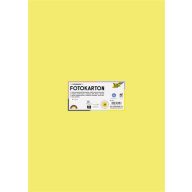   Dekorkarton, 2 oldalas, 50x70 cm, 300 g, 10 lap, FOLIA, citromsárga