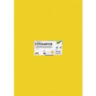   Dekorkarton, 2 oldalas, 50x70 cm, 300 g, 10 lap, FOLIA, aranysárga