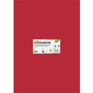   Dekorkarton, 2 oldalas, 50x70 cm, 300 g, 10 lap, FOLIA, tűzpiros