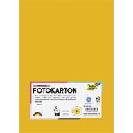 Dekorkarton, A4, 300 g, 50 lap, FOLIA, mélysárga