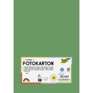 Dekorkarton, A4, 300 g, 50 lap, FOLIA, mohazöld