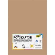 Dekorkarton, A4, 300 g, 50 lap, FOLIA, világosbarna