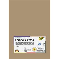Dekorkarton, A4, 300 g, 50 lap, FOLIA, őzbarna