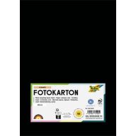 Dekorkarton, A4, 300 g, 50 lap, FOLIA, fekete