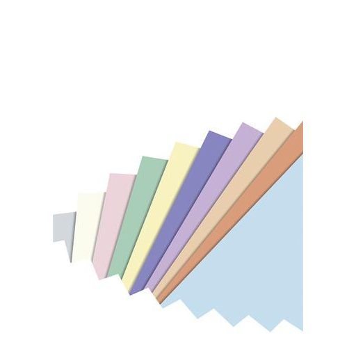 Dekorkarton, A4, 300 g, 10x5 lap, FOLIA, „Pastel”, vegyes színek