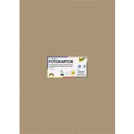   Dekorkarton, 2 oldalas, 50x70 cm, 300 g, 10 lap, FOLIA, őzbarna