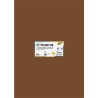   Dekorkarton, 2 oldalas, 50x70 cm, 300 g, 10 lap, FOLIA, csokoládébarna