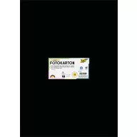   Dekorkarton, 2 oldalas, 50x70 cm, 300 g, 10 lap, FOLIA, fekete