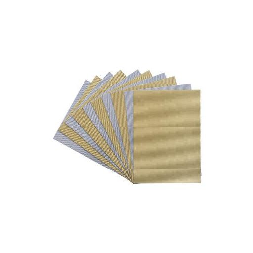 Hullámkarton, 25x35 cm, 10 lap, FOLIA, arany és ezüst vegyes színek