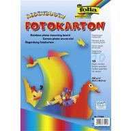   Dekorkarton, 22,5x32 cm, 300 g, 10 lap, FOLIA, vegyes színek