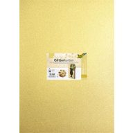   Dekorkarton tömb, csillámos, 1 oldalas, 50x70 cm, 300g, 5 lap, FOLIA, arany