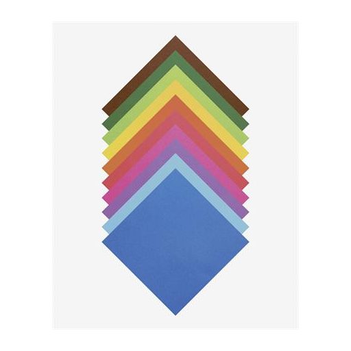 Origami papír, 20x20 cm, 70 g, 100 lap, FOLIA, vegyes színek