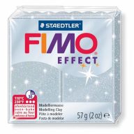   Gyurma, 57 g, égethető, FIMO "Effect", csillámos ezüst