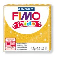  Gyurma, 42 g, égethető, FIMO "Kids", glitteres arany