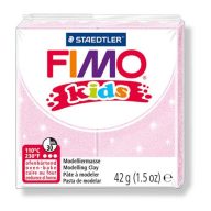   Gyurma, 42 g, égethető, FIMO "Kids", gyöngyház világos rózsaszín