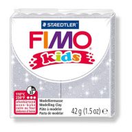   Gyurma, 42 g, égethető, FIMO "Kids", glitteres ezüst