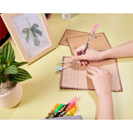 Golyóstoll, 0,25 mm, kupakos, FLEXOFFICE "FO-058 Tropical", kék