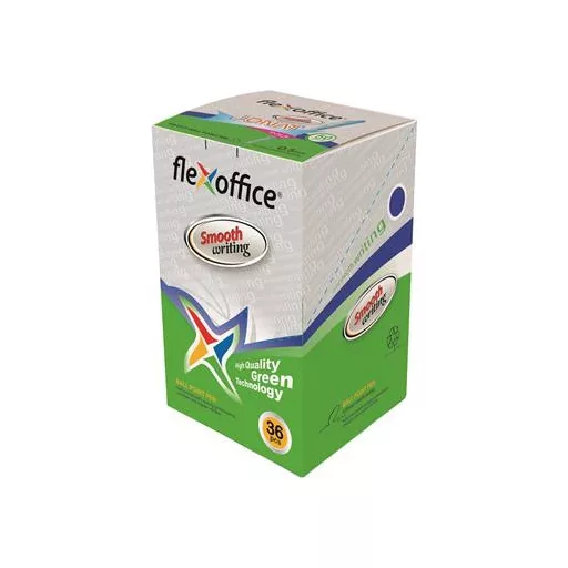 Golyóstoll, 0,25 mm, nyomógombos, FLEXOFFICE "Jonat", piros