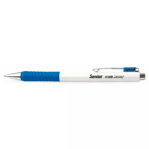 Golyóstoll, 0,4 mm, nyomógombos, FLEXOFFICE "Senior", kék