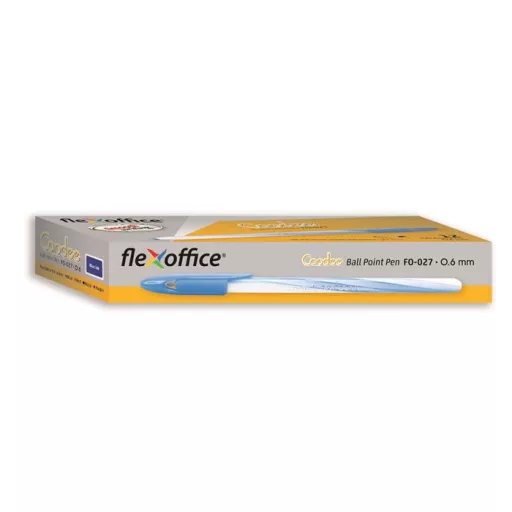 Golyóstoll, 0,3 mm, kupakos, FLEXOFFICE "Candee", kék