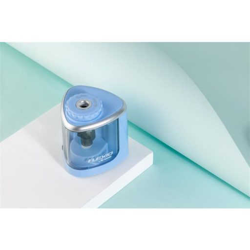 Hegyező, elemes, asztali, FLEXOFFICE "Flexio", kék