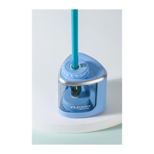Hegyező, elemes, asztali, FLEXOFFICE "Flexio", kék