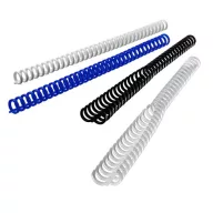   Spirál, műanyag, 8 mm, 45 lap, GBC "ClickBind", fekete