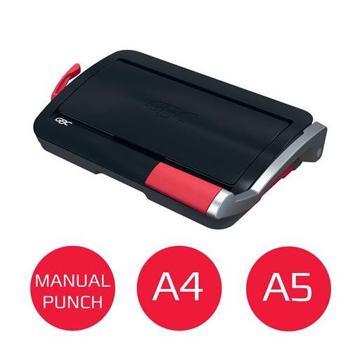 Spirálozógép, műanyag spirálkötéshez, manuális, 165 lap, GBC "CombBind CB12"