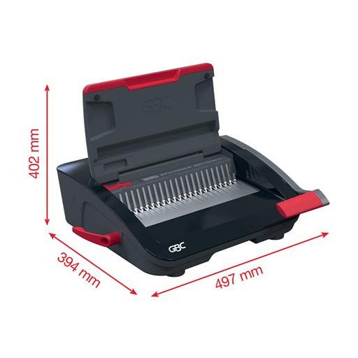 Spirálozógép, műanyag spirálkötéshez, manuális, 240 lap, GBC "CombBind CB20"