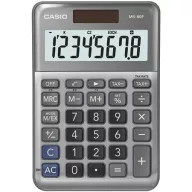   Számológép, asztali, 8 számjegy, CASIO "MS-80 F", szürke