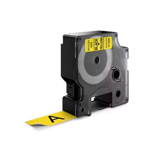 Feliratozógép szalag, 19 mm x 7 m, DYMO "D1", sárga-fekete