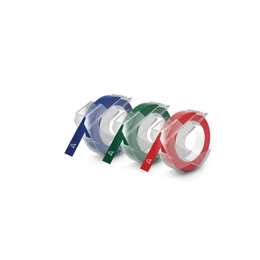 Feliratozógép szalag, 9 mm x 3 m, DYMO "3D", fekete
