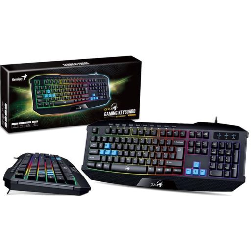 Billentyűzet, vezetékes, USB, HUN, gaming, GENIUS "Scorpion K215"