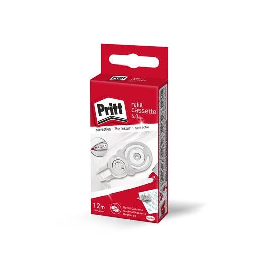 Utántöltő kazetta, 6 mm x 12 m, HENKEL "Pritt Refill"