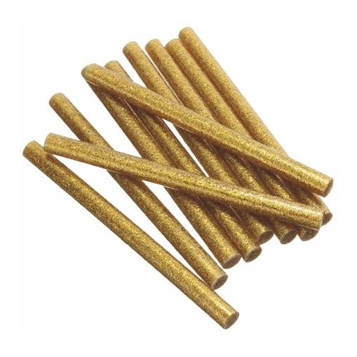 Csillámos ragasztó stick, ragasztópisztolyhoz, 3 db, 11 x 200 mm, arany