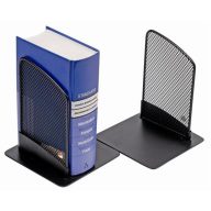 Könyvtámasz, fémhálós, 2 db, ALBA, fekete