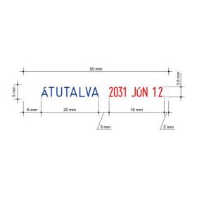   Dátum- és szövegbélyegző, 12 féle szöveggel, COLOP "S120/WD"
