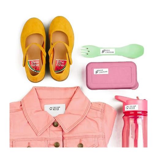 Bélyegző textilhez, kirakós COLOP "Marky", pink ház, fekete párnával