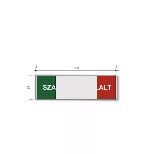 Információs tábla, 200x62 mm, ANTRA "Szabad-Foglalt"