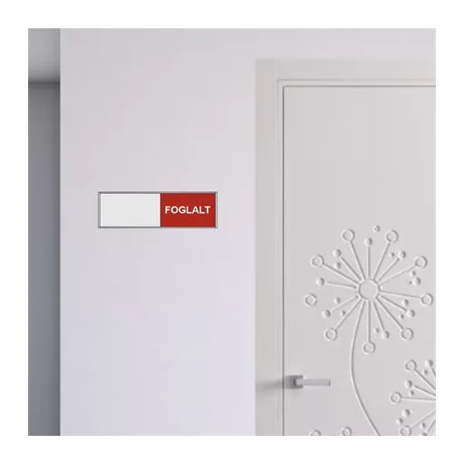 Információs tábla, 200x62 mm, ANTRA "Szabad-Foglalt"